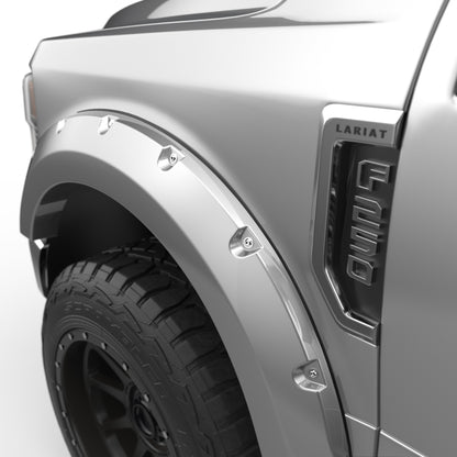 EGR 2017 Ford Super Duty Bolt-On Look Color Match Fender Flares - Set - Ingot Silver 793914-UX 793914-UX Photo - Close Up