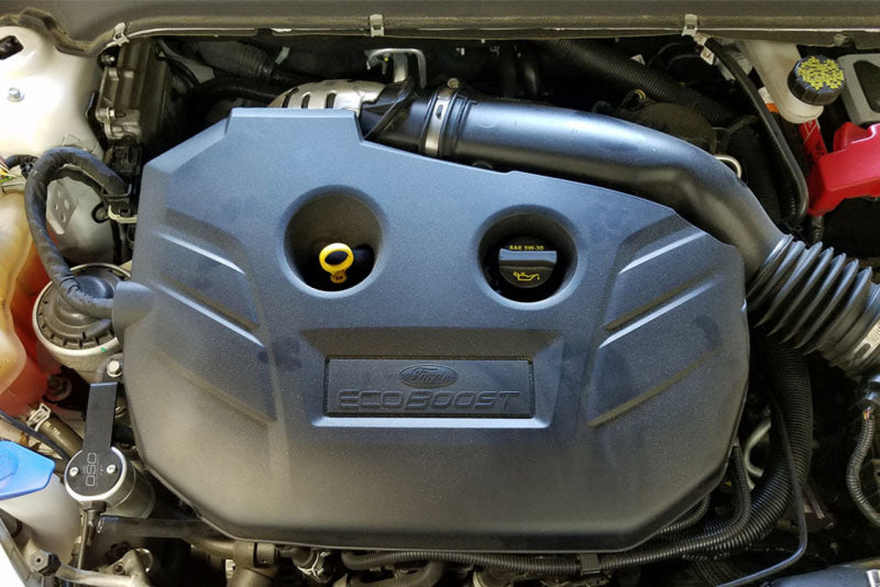 J&L 13-18 Ford Fusion 2.0L EcoBoost Passenger Side Oil Separator 3.0 - Clear Anodized 3032P-C 3032P-C Photo - Mounted