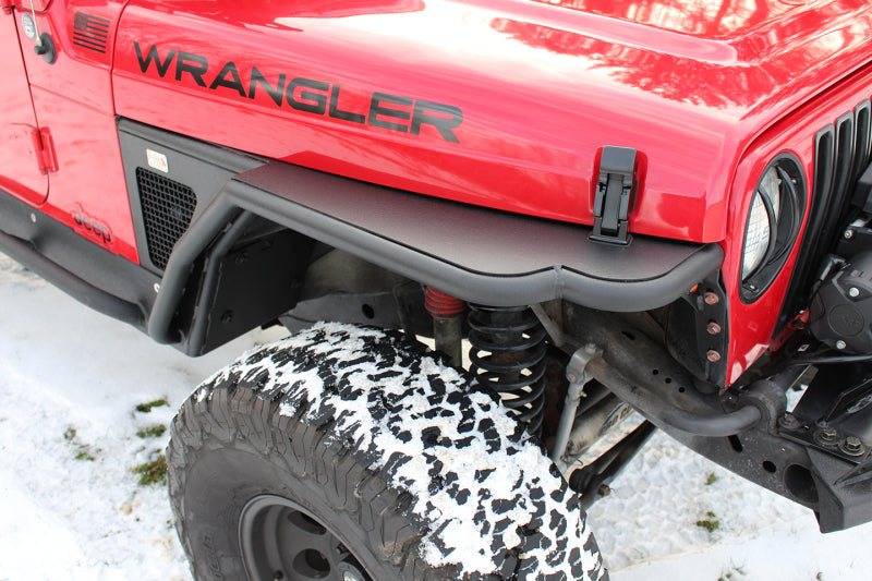 Fishbone Offroad 97-06 Jeep Wrangler Steel Tube Fender Front/Rear - Blk Txtred Pwdercoat (Set Of 4) FB23029 FB23029 Photo - lifestyle view