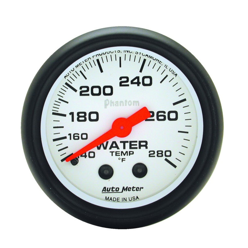 Autometer Gauge, Water Temp, 2 1/16", 140-280 Deg F, Mechanical, Phantom 5731 Photo - Primary