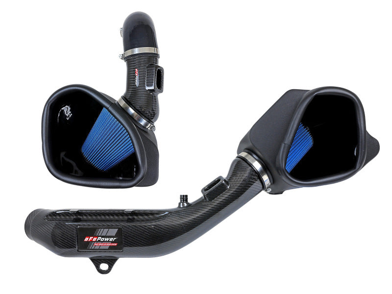aFe Track Series Stg 2 Carbon Fiber Intake w/Pro 5R Media 15-20 BMW M3/M4(F80/82/83) L6-3.0L(tt) S55 57-10006R 57-10006R Photo - Unmounted