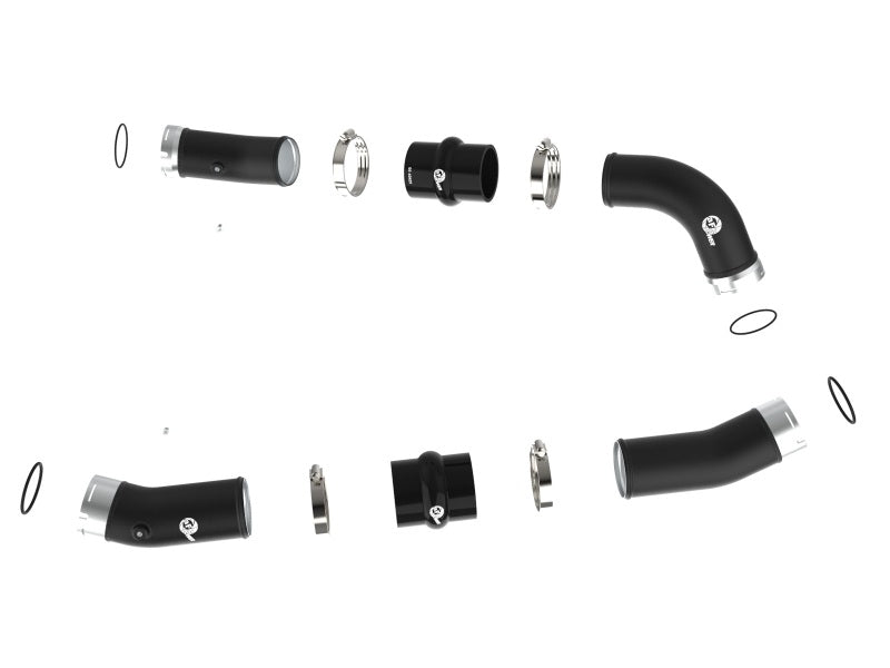 aFe 2024+ Toyota Tacoma BladeRunner  2.5in & 3in Aluminum Hot & Cold Charge Pipe Kit - Black 46-20724-B 46-20724-B Photo - Unmounted