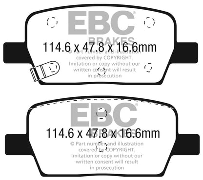 EBC 2016+ Cadillac CT6 2.0L Turbo Greenstuff Rear Brake Pads DP23064 DP23064 Photo - Primary