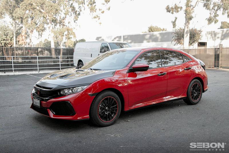 Seibon 2016-2017 Honda Civic Coupe/Sedan/Hatchback MR-Style Carbon Fiber Hood HD16HDCV-MR HD16HDCV-MR Photo - Primary
