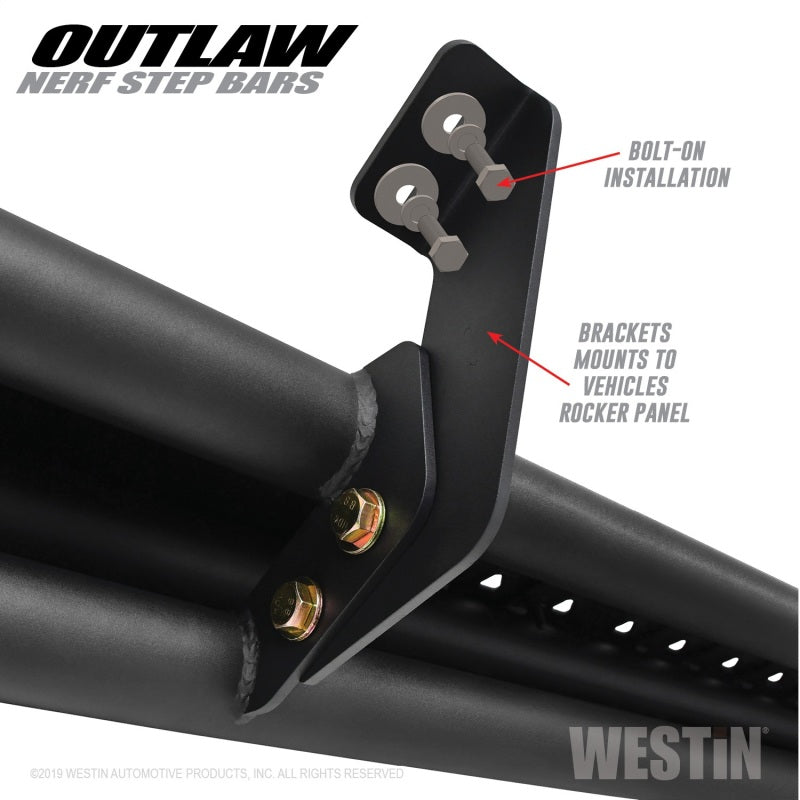 Westin 15-19 Ford F-150 SuperCrew / 17-19 Ford F-250/350 Crew Cab Outlaw Nerf Step Bars 58-53945 58-53945 Photo - Unmounted