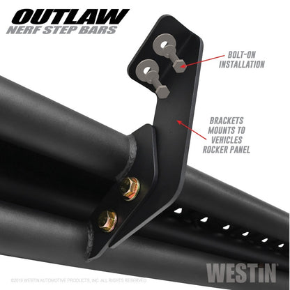 Westin 15-20 Ford F-150 SuperCab / 17-20 F-250/350 SuperCab Outlaw Nerf Step Bars - Textured Black 58-53935 58-53935 Photo - Unmounted
