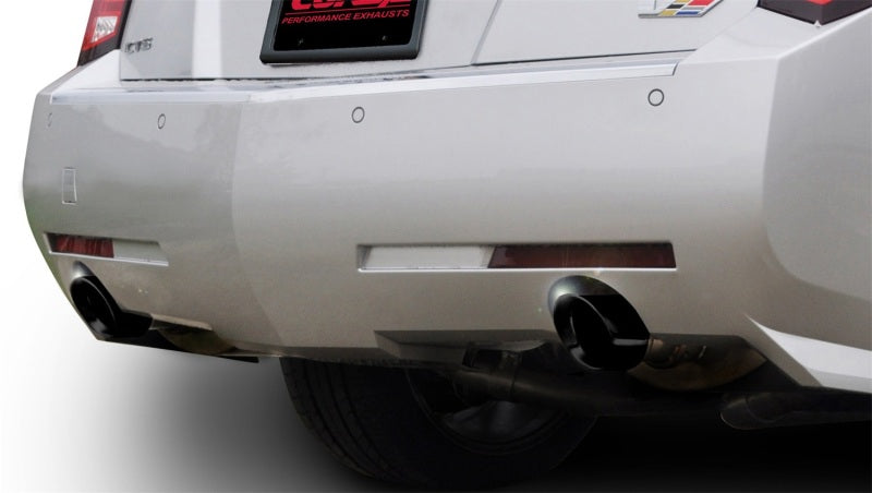 Corsa Performance 11-13 Cadillac CTS Wagon V 6.2L V8 Black Sport Axle-Back Exhaust 14948BLK Photo - Mounted