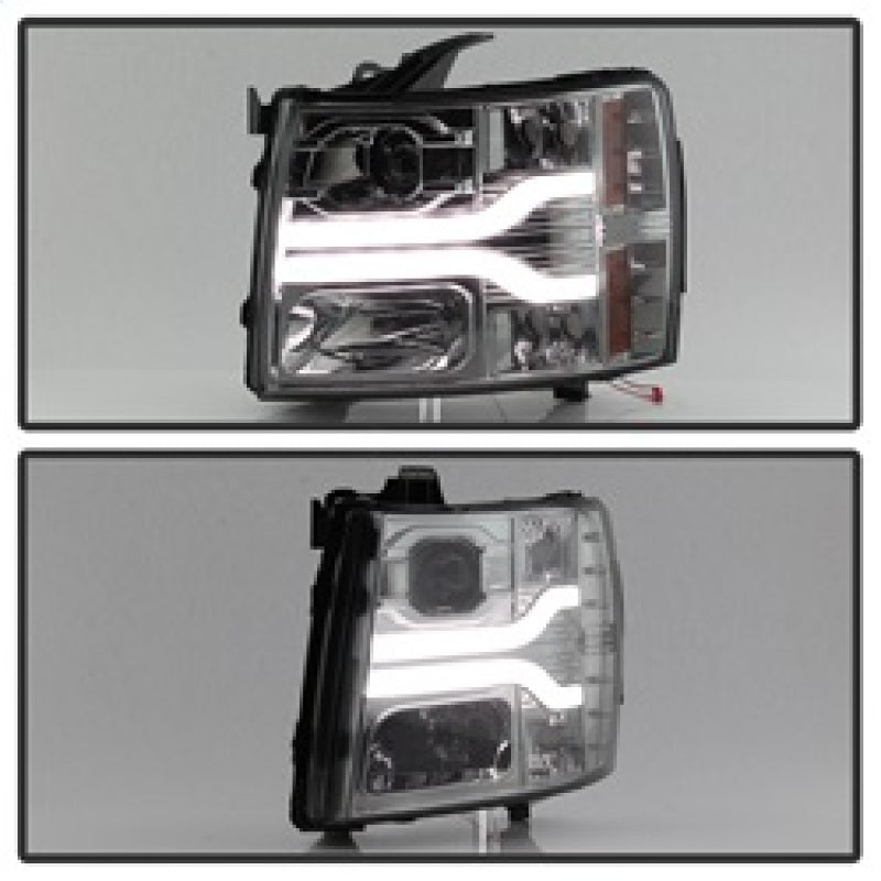 Spyder Chevy Silverado 1500 07-13 Version 3 Projector Headlights - Smoke PRO-YD-CS07V3-LBDRL-SM 5083623 5083623 Photo - Unmounted