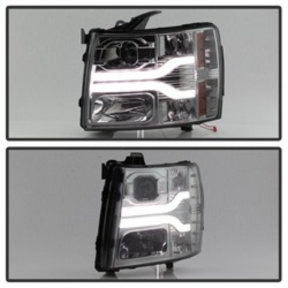 Spyder Chevy Silverado 1500 07-13 Version 3 Projector Headlights - Smoke PRO-YD-CS07V3-LBDRL-SM 5083623 5083623 Photo - Unmounted