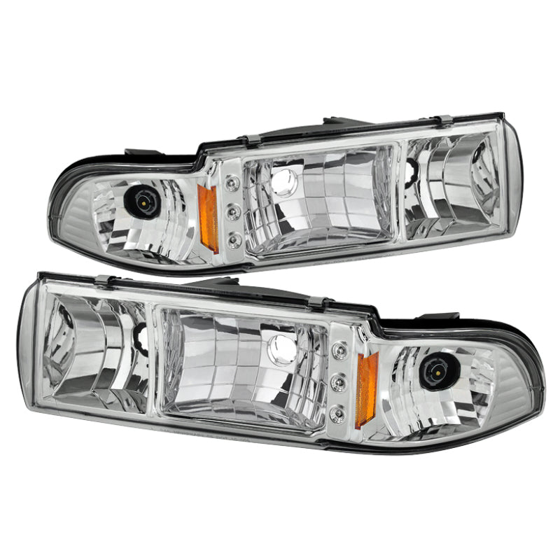 SPYDER Xtune Chevy Caprice 91-96 / Impala 91-96 1Pc LED Crystal Headlights Chrome HD-ON-CCP91-1PC-LED-C 5031624 5031624 Photo - Primary