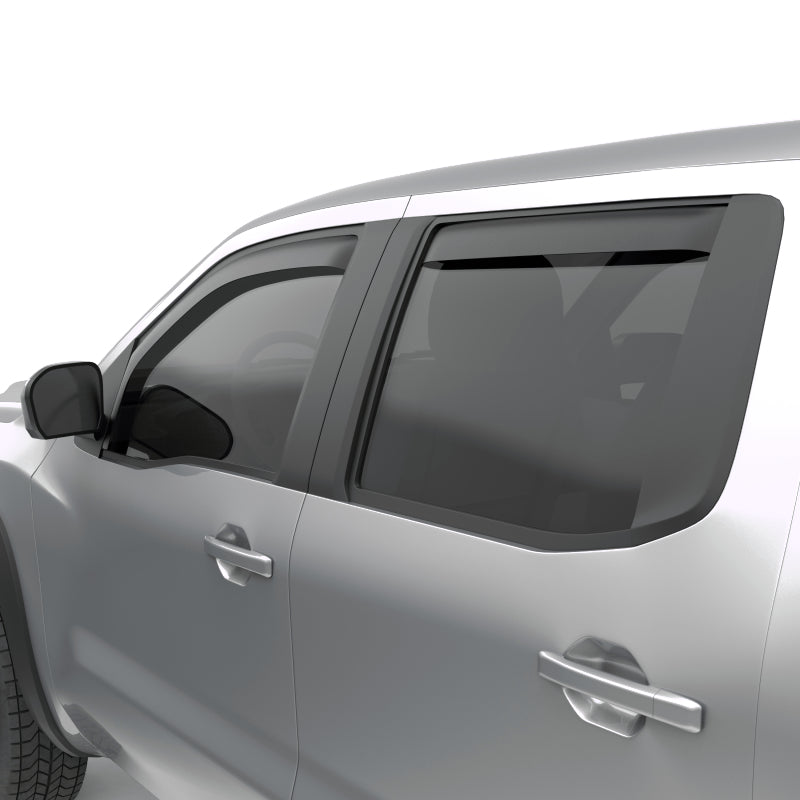 EGR 2022+ Nissan Frontier In Channel Window Visors Front/Rear Set Matte Black Crew Cab 576045 576045 Photo - Close Up