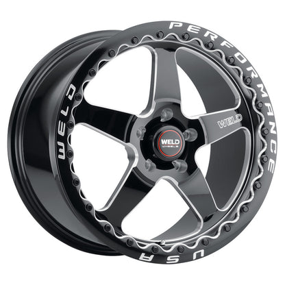 Weld S904 17x10 Ventura Bead Lock 5x120 ET42 BS7.15 Gloss BLK MIL DIA 78.1 S90470022P42 S90470022P42 Photo - Primary