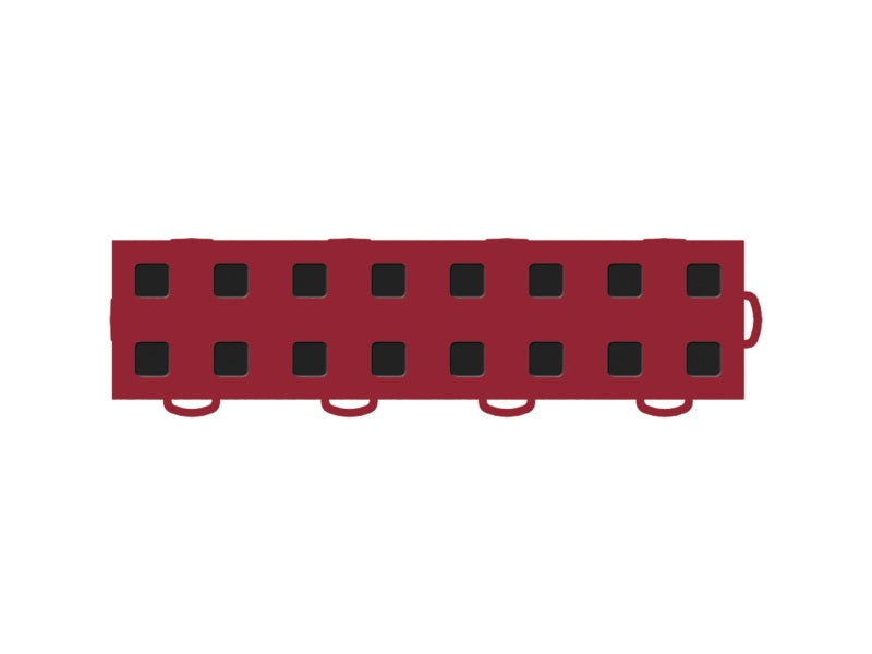 WeatherTech TechFloor - 3in X 12in Tiles(Right Loop) - Red/Black **Order in Qtys of 10 51T312RL RD-BK 51T312RL RD-BK Photo - Primary