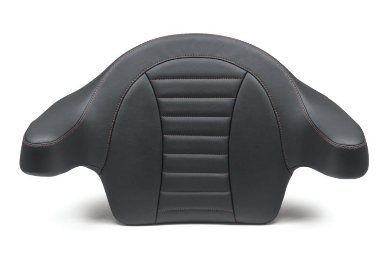 Mustang Motorcycle Mustang 14-21 HD FL Touring Extended Arm Wrap-Around Backrest Deluxe - Black w/Red Stitching 79014AB 79014AB User 1