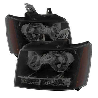 SPYDER Xtune Chevy Suburban 1500/2500 07-14 Crystal Headlights Black Smoked HD-JH-CSUB07-AM-BSM 9030284 9030284 Photo - Primary