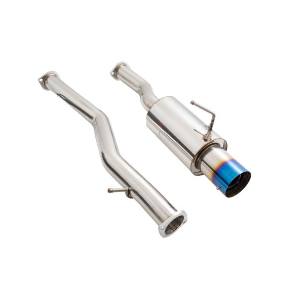 Megan Racing Single Exit Exhaust for 2009-2021 Nissan 370z – SUS-304 Stainless Steel, CNC Flanges, 2.5" Tubing, 4.5" Tip, 1-Year Warranty
