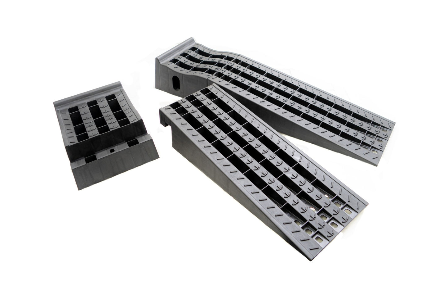 Megan Racing Low Profile Drive-On Ramps - Universal 65mm Raise, 5000lbs Load, Black MR-RAMP-01