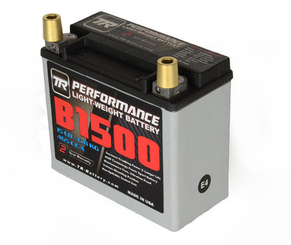 Tomioka Racing TR-B1500 15LBS AGM Lightweight Battery Street Use, Race Use, Track Use Universal Fit with Battery Tender (Optional)