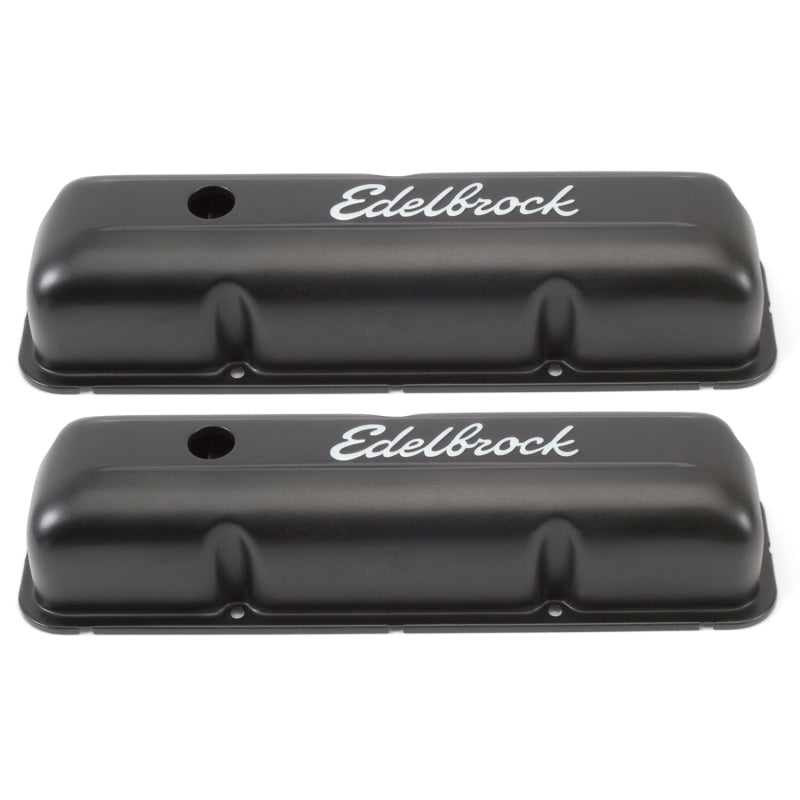 Edelbrock Valve Cover, Signature Series, Ford, 1958-1976 FE V8, Black 4623 Photo - Primary