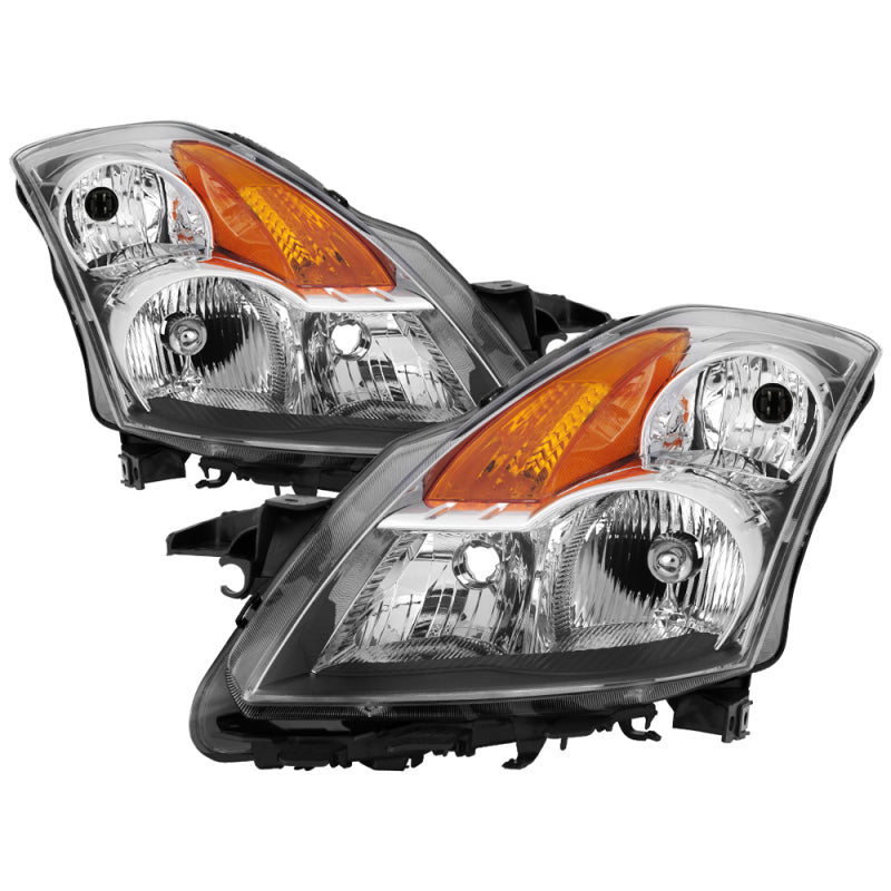 SPYDER Xtune Nissan Altima 07-09 Sedan Crystal Headlights Halogen Model Only Smoke HD-JH-NA07-AM-C 9024023 9024023 Photo - Primary