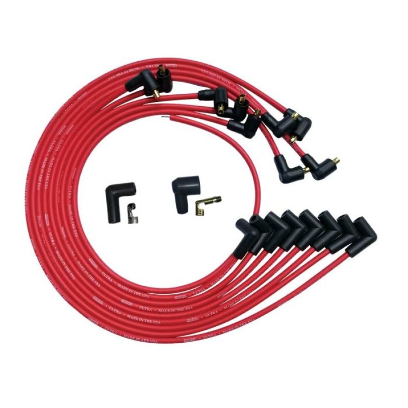 Moroso SBC Under Header 90 Plug Non-HEI Ultra Spark Plug Wire Set - Red 52029 52029 User 1