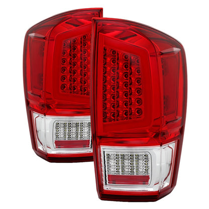 SPYDER xTune 16-18 Toyota Tacoma Light Bar LED Tail Lights - Chrome (ALT-JH-TTA16-LBLED-C) 9041709 9041709 Photo - Primary