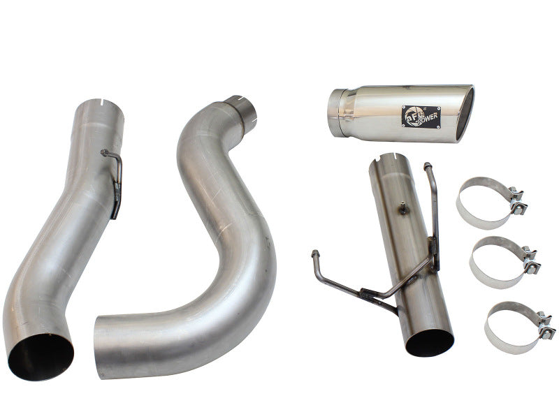 aFe ATLAS 5in Aluminized Steel DPF-Back Exhaust System w/Polished Tip - Do 49-02051-1P Photo - Unmounted