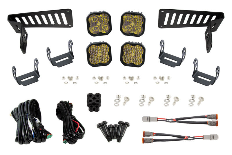 Diode Dynamics 18-21 Jeep JL Wrangler/Gladiator SS3 Cowl LED Bracket Kit - Yellow Sport DD6555 DD6555 Photo - Primary