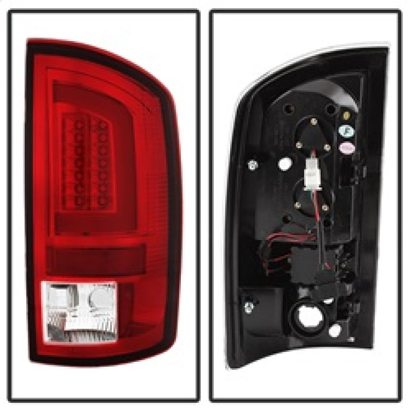 Spyder 07-09 Dodge Ram 2500/3500 V3 Light Bar LED Tail Lights - Red Clear (ALT-YD-DRAM06V3-LBLED-RC) 5084286 5084286 Photo - Unmounted