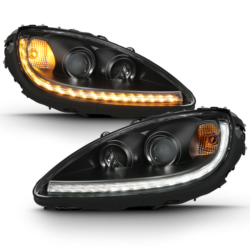 ANZO 2005-2013 Chevy Corvette Projector Plank Style Switchback H.L. Black Amber 121553 121553 Photo - Unmounted
