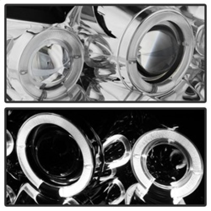Spyder Ford Mustang 99-04 Projector Headlights LED Halo Chrome High H1 Low H1 PRO-YD-FM99-1PC-AM-C 5010452 5010452 Photo - Unmounted