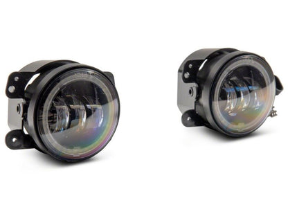 Raxiom 07-18 Jeep Wrangler JK Axial Series 4-In LED Fog Lights w/ Halo J142666 J142666 Photo - Close Up