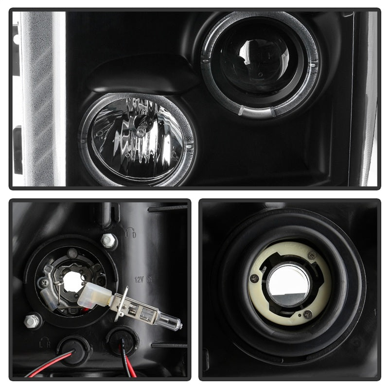 Spyder Ford Super Duty 11-16 Projector Headlights LEDHalo DRL All Black PRO-YD-FS11-HL-BKV2 5086013 5086013 Photo - Unmounted