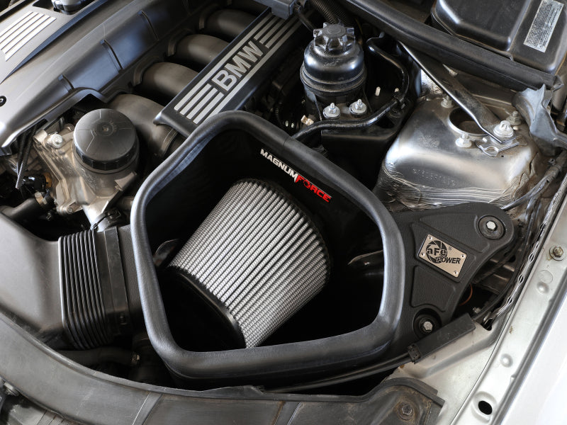 aFe POWER Magnum FORCE Stage-2 Pro Dry S Cold Air Intake System 06-13 BMW 3 Series L6-3.0L Non Turbo 54-13053D 54-13053D Photo - Mounted