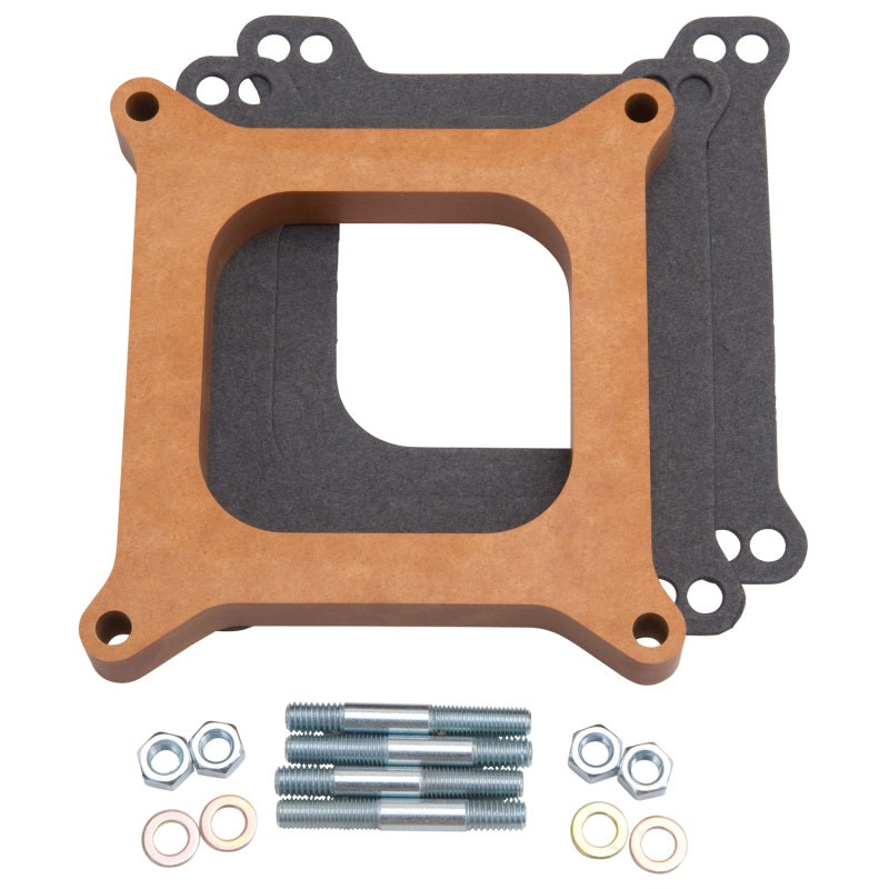Edelbrock Carburetor Spacer - 4150-Style 3/4 Inches Open Spacer, Wood 8719 Photo - Primary