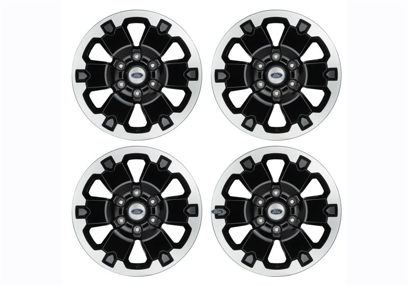 Ford Racing 19-21 Ranger 18x8in 4 Wheel Kit w/TPMS - Gloss Black w/ Machined Face M-1007K-DC18X8BMF M-1007K-DC18X8BMF Photo - Unmounted