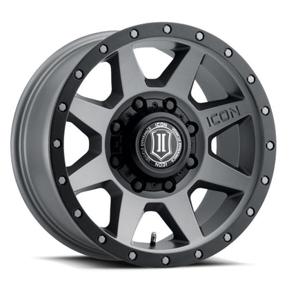 ICON Rebound 17x8.5 8x170 6mm Offset 5in BS 125mm Bore Titanium Wheel 1817858150TT 1817858150TT Photo - Primary