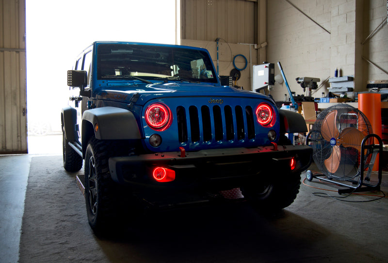 ORACLE Lighting Oracle 07-16 Jeep Wrangler JK SMD HL - ColorSHIFT w/ BC1 Controller 7079-335 7079-335 Photo - lifestyle view