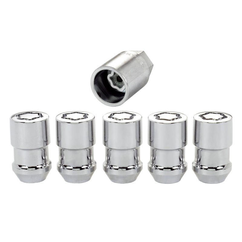 McGard Wheel Lock Nut Set - 5pk. (Cone Seat) M12X1.5 / 3/4 Hex / 1.46in. Length - Chrome 24537 24537 Photo - out of package