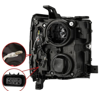 AlphaRex 15-19 Chevy Silverado 2500/3500 LUXX-Series Proj. Headlights Chrome w/Actv SeqSig & DRL 880099 880099 User 1