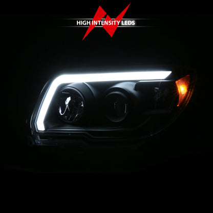 ANZO 06-09 Toyota 4 Runner Projector Headlights Plank Style - Black 111616 111616 Photo - Unmounted