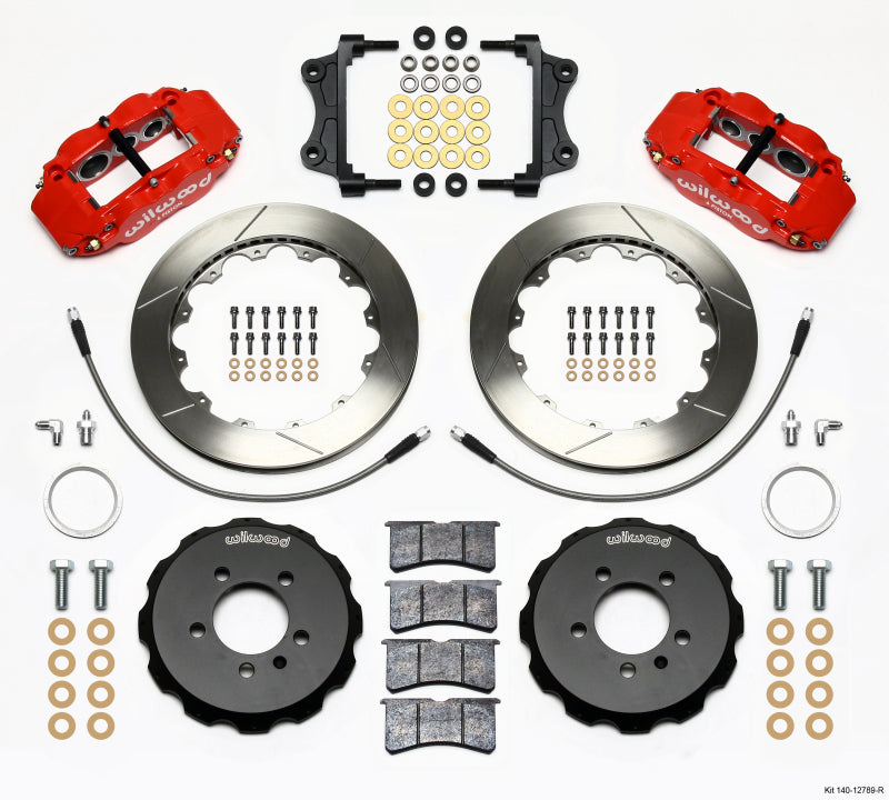 Wilwood FNSL6R Front Hat Kit,12.88",Red 06-UP Volkswagen GTI,w/ Lines 140-12789-R Photo - Primary