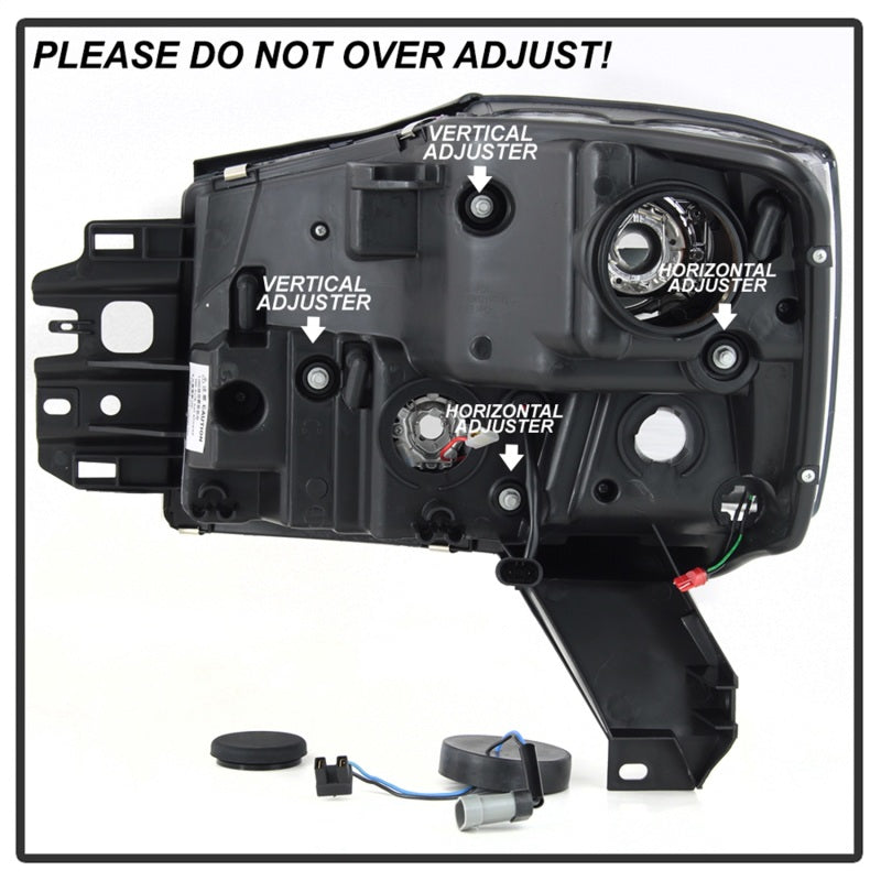 Spyder 04-15 Nissan Titan / 04-07 Nissan Armada V2 Projector Headlights - Black PRO-YD-NTI04-DRL-BK 5085504 5085504 Photo - Unmounted