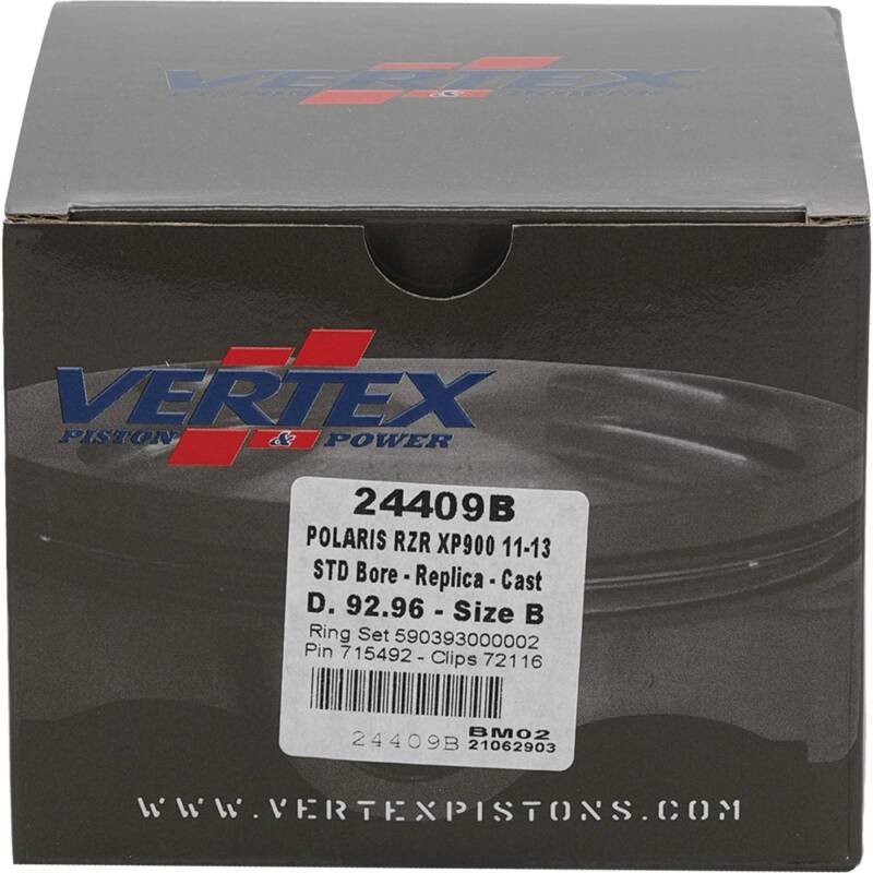 Vertex Pistons Vertex Piston 2014 Polaris RZR 4 900 900cc Cast Replica Piston Kit 24409B 24409B Photo - Primary