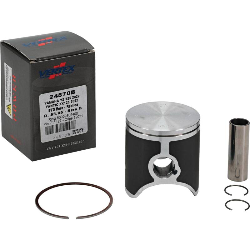 Vertex Pistons Vertex Piston 2023 Fantic Motor XE 125 125cc Cast Replica Piston Kit 24570B 24570B Photo - Primary