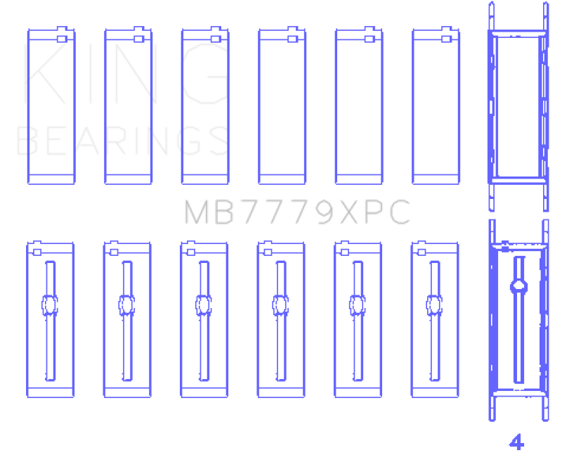 King Engine Bearings KING Main Bearings Engine Components Bearings main image