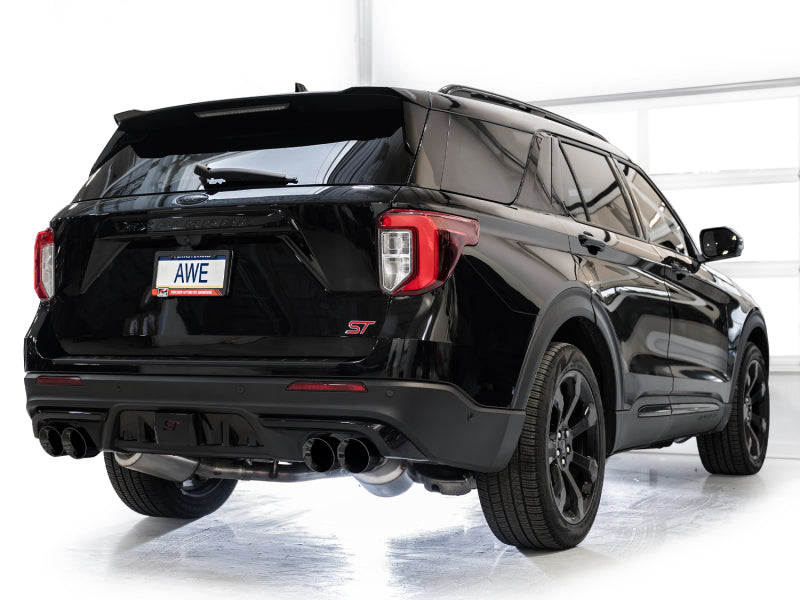 AWE Tuning 2020+ Ford Explorer ST Touring Edition Exhaust w/ Diamond Black Tips 3015-43625 3015-43625 Photo - Mounted