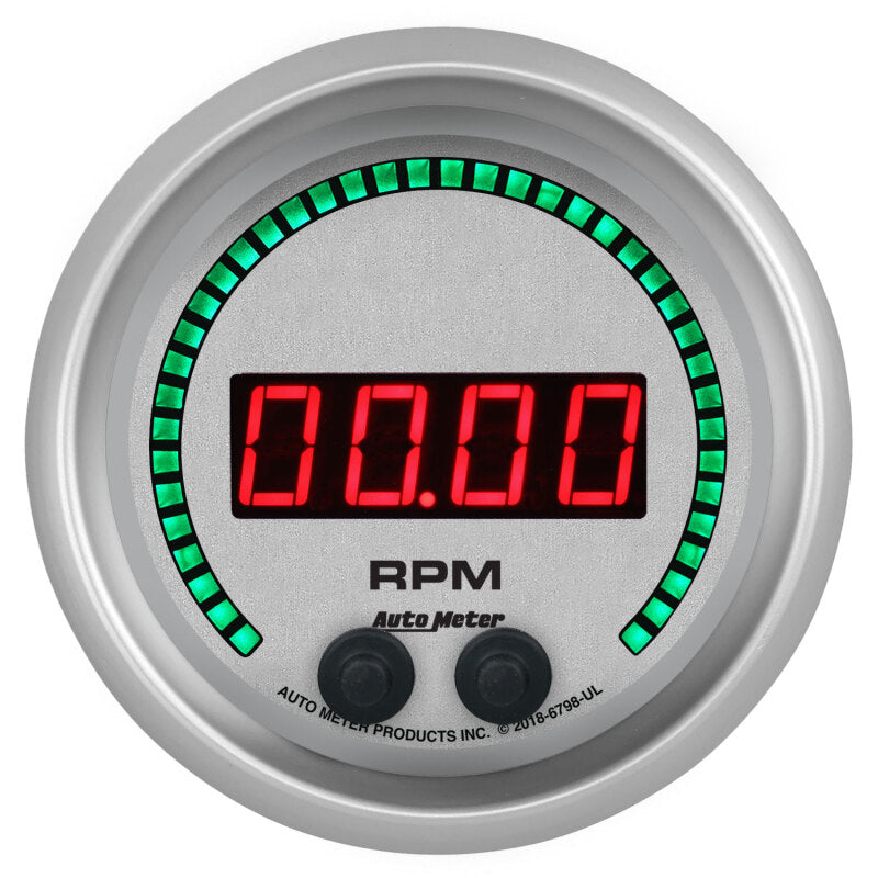 Autometer 85.7mm Silver 0-16K RPM Tachometer Ultra-Lite Elite Digital Gauge 6798-UL 6798-UL User 1