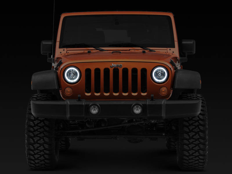 Raxiom 07-18 Jeep Wrangler JK LED Halo Headlights- Chrome Housing (Clear Lens) J121871 J121871 Photo - Close Up