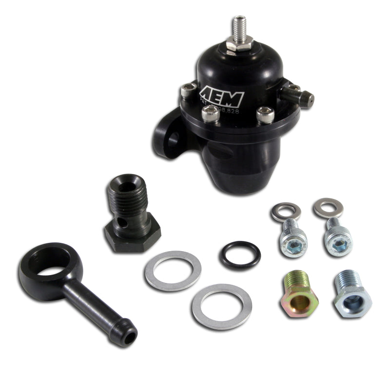AEM Electronics Fuel Pressure Regulator Black Honda Acura 25-303BK Photo - Primary